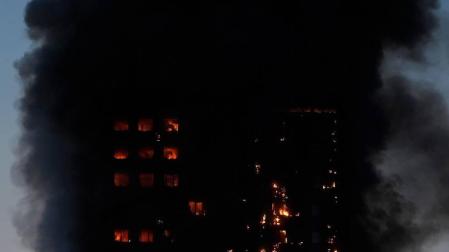 Incendio de la Torre Grenfell, en Londres.