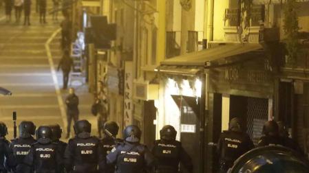 Incidentes en el Casco Antiguo de Pamplona este sábado tras una concentración contra la represión