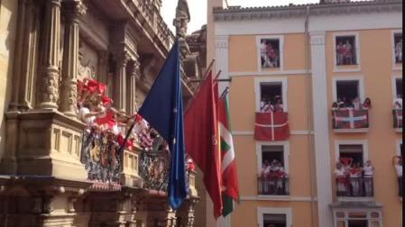 El momento exacto del chupinazo de San Fermín 2017