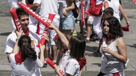 Imágenes de los fotógrafos de Diario de Navarra desde la plaza del Ayuntamiento, plaza del Castillo, paseo de Sarasate, Antoniutti, plaza de los Fueros...