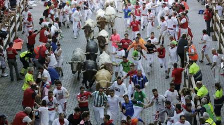 Todas las imágenes del primer encierro de San Fermín 2017