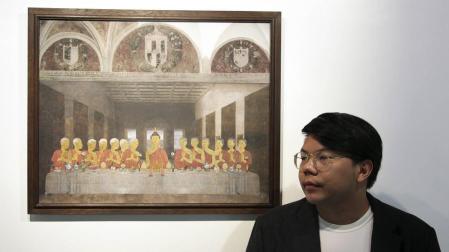 Buda presidiendo la última cena y otros collages polémicos en Tailandia