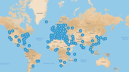 MAPA | ¿A dónde puedes volar gracias a la conexión Pamplona-Frankfurt?
