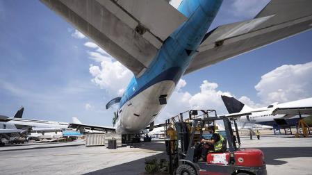 El aeropuerto de Teruel, el 'parking' de aviones más grande de Europa