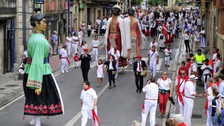 Imágenes del día grande de las fiestas de Tafalla, en honor a la Virgen de la Asunción.