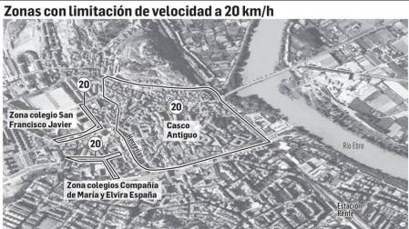 Tudela limitará a 20 km/h el Casco Viejo y los alrededores de colegios