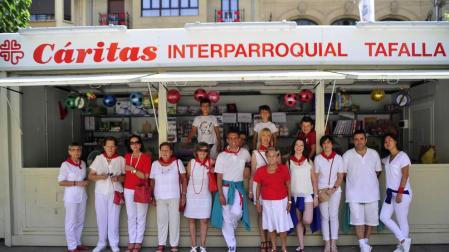 Un espacio solidario en las fiestas de Tafalla