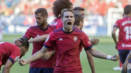 Imágenes del partido en El Sadar