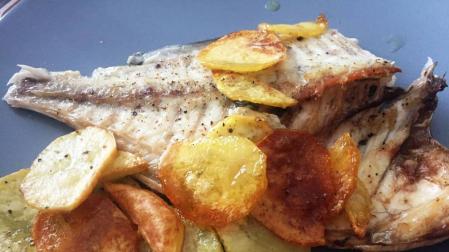 Dorada al horno con panaderas