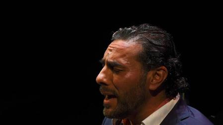 El cantaor Pedro El Granaíno, durante una actuación.