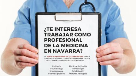 Imagen de la campaña que lanzó Salud en busca de profesionales médicos.