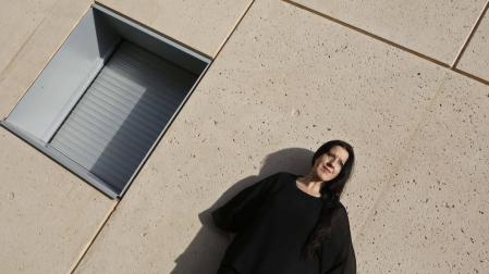 María Pagés, ayer por la tarde en el Museo Universidad de Navarra.