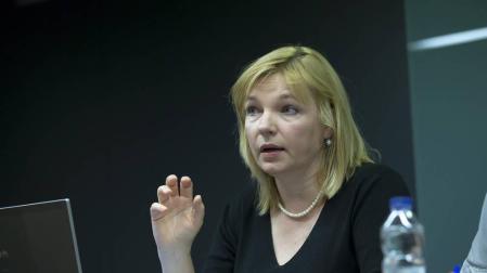 La doctora rusa Irina Matveikova, durante su intervención.
