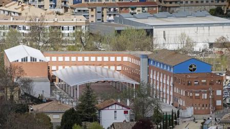 Imagen del patio escolar de la ikastola de Estella.