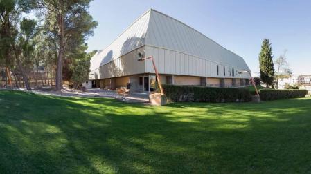 Una imagen del polideportivo Ciudad de Tudela que se va a remodelar.