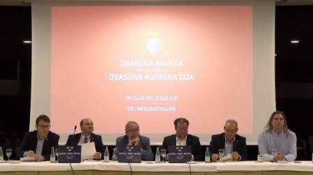 La Junta de Sabalza que se presenta a la reelección en Osasuna