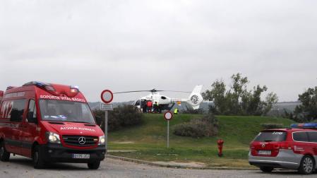 Herido muy grave tras sufrir un golpe en una chatarrería en Falces