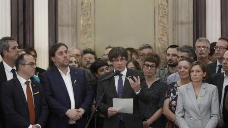 La Fiscalía se querellará por rebelión contra Puigdemont, Junqueras y Forcadell