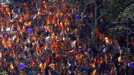 Manifestación convocada por Sociedad Civil Catalana
