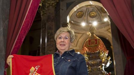 Carmen Goldáraz, bordadora de los paños para San Fermín