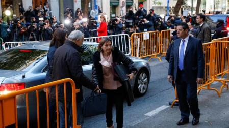 Forcadell y los miembros de la Mesa, ya en el Supremo para declarar por rebelión