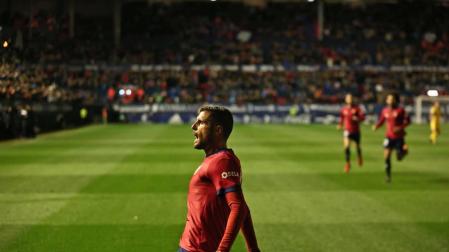 Agrio regreso de Fran Mérida a Osasuna con doblete