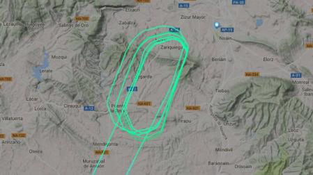 La nieve obliga a desviar un avión que iba a aterrizar en el aeropuerto de Noáin