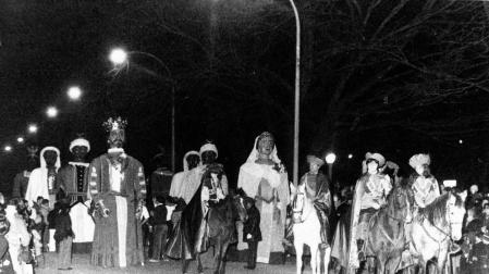 Cabalgata de Reyes de 1979, en la que participaron los Gigantes de Pamplona.