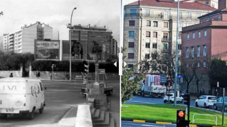 La avenida de Zaragoza en 1970 y en 2018.