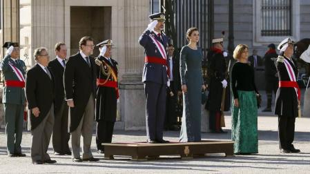 Felipe VI en la ceremonia de la Pascua Militar en el Palacio Real.