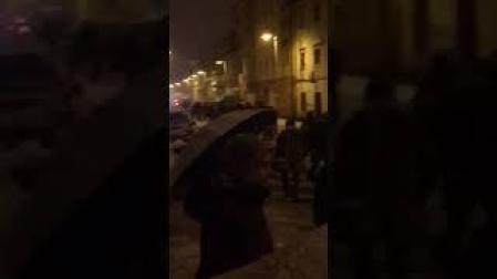 Evacuación al polideportivo de Alsasua de los atrapados por el temporal de nieve