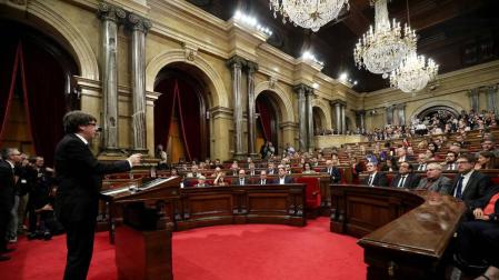 Discurso de Puigdemont en el Parlament de Catalunya