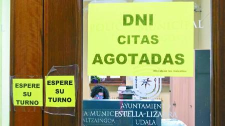 Estella agota en pocos días todas las citas para el DNI hasta el verano