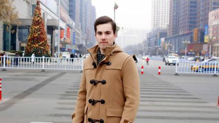 David Garciandía Igal, estudiante navarro en Shijiazhuang (China)