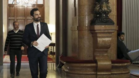 El presidente del Parlament de Cataluña, Roger Torrent