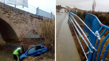 Herida tras caer de un puente al río en Cintruénigo