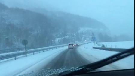 Nevada en la A-15 a la altura de Gorriti