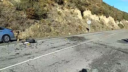 Herida grave tras un choque en Liédena