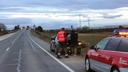 Un detenido y dos denunciados en el mismo control de tráfico en Tudela