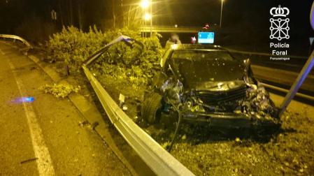Denunciado un conductor ebrio en Berrioplano por provocar un herido al salirse de la vía