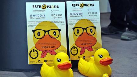 20.000 Patos de goma geolocalizados competirán en el río Arga