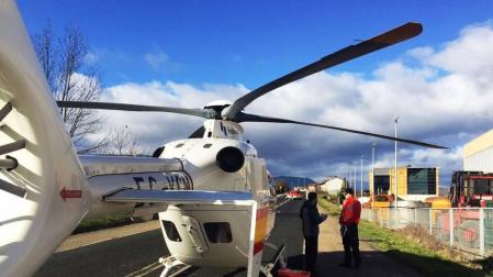 Herido grave tras sufrir un accidente laboral en Lakuntza