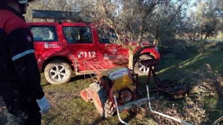 Herido grave un agricultor en Murchante con un motocultor