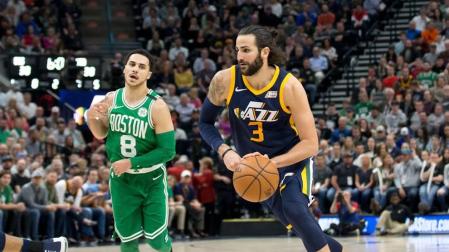 Ricky Rubio roza el 'triple-doble' en la derrota sobre la bocina de Utah ante Boston