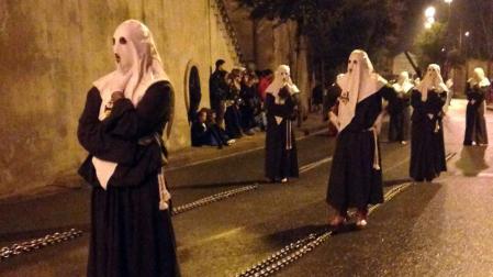 Cortejo barroco en la procesión de Viernes Santo en Corella