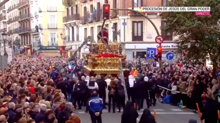 La accidentada procesión de Jueves Santo de Madrid