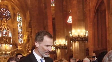 Los Reyes, en la misa de Resurrección en Palma
