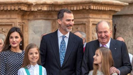 Los Reyes, en la misa de Resurrección en Palma