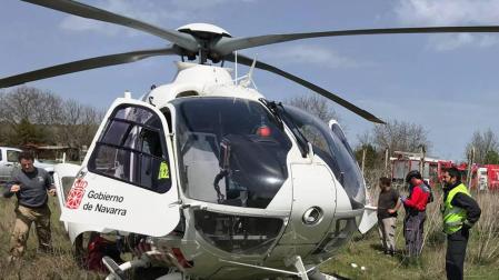 Herido grave tras sufrir un accidente laboral en una huerta de Peralta