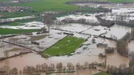 Vista aérea de los ríos Arakil y Arga